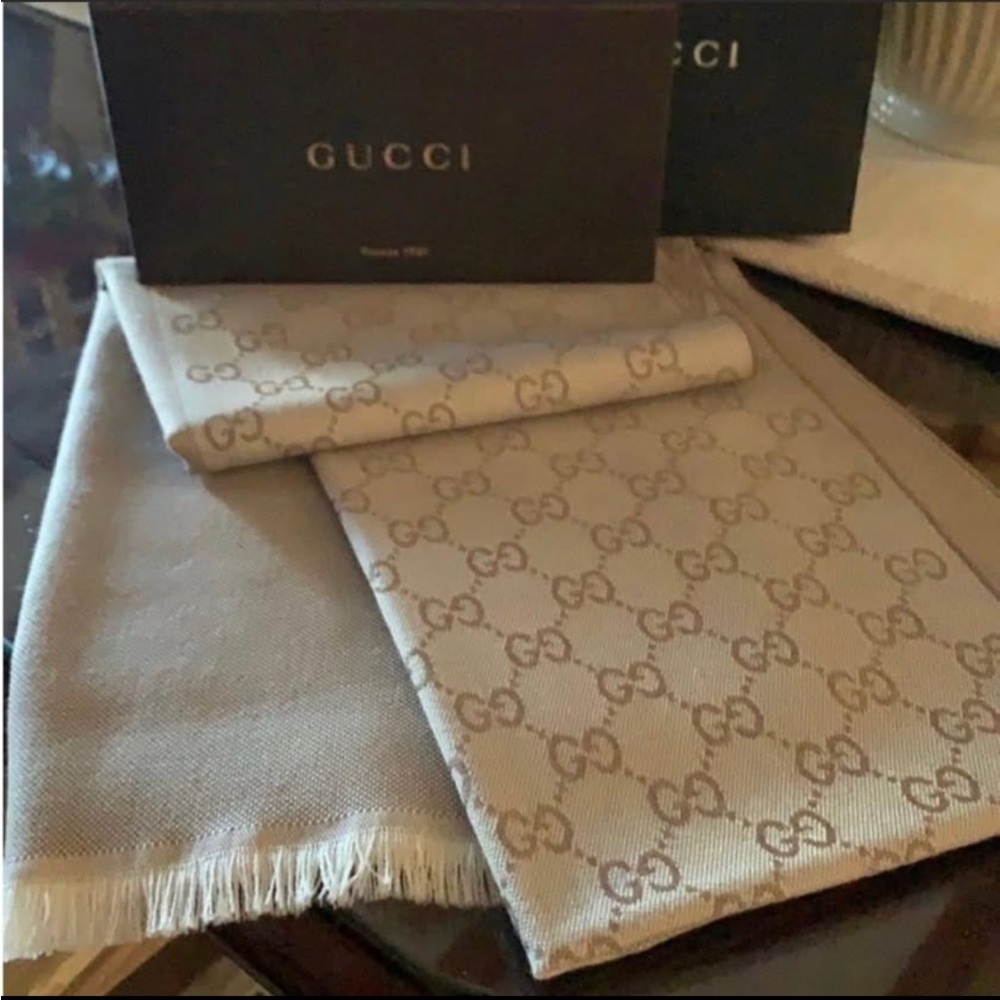 Gucci Beige Designer Scarf